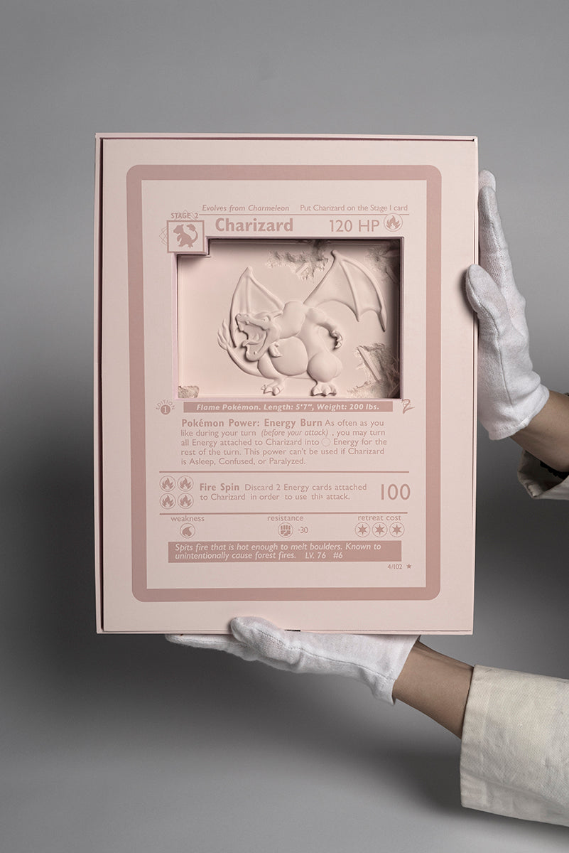 Pink Crystalized Charizard Card