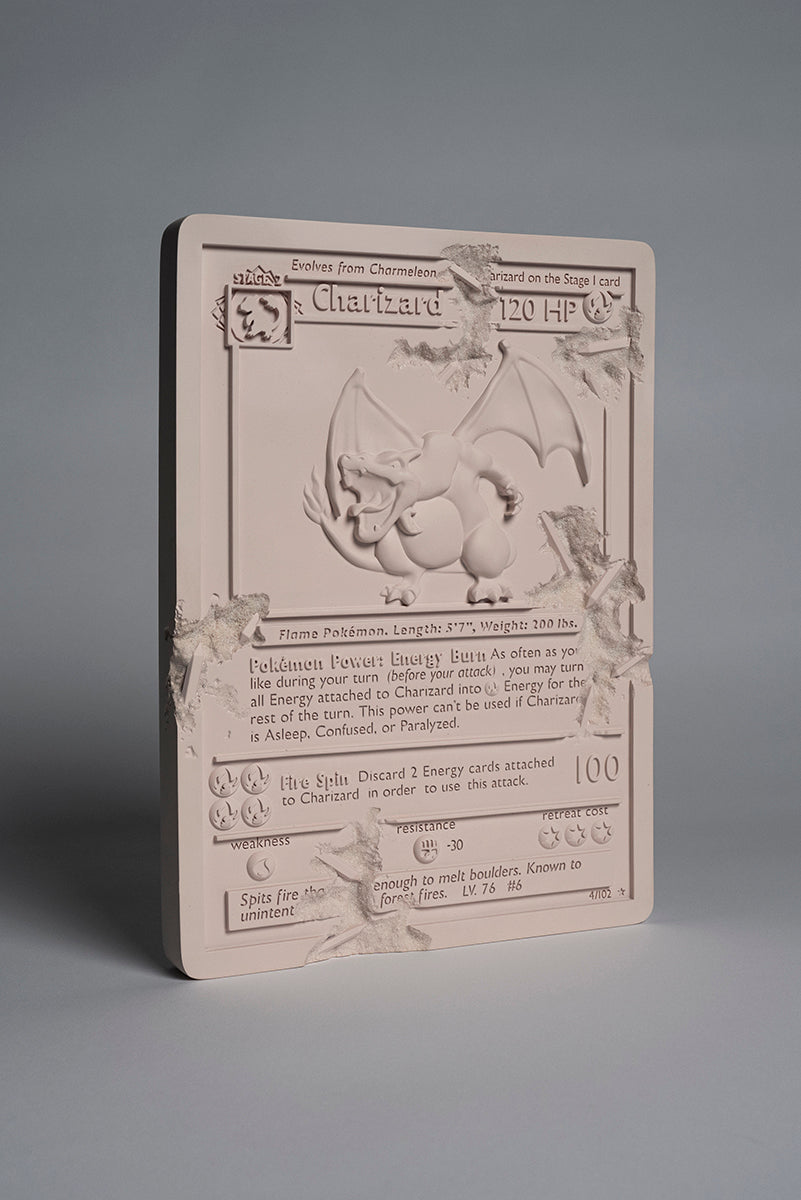 arsham pokemon card Daniel Pokmon Sculptures Tokyo Exhibit Cast in white White Crystalized Mew Card